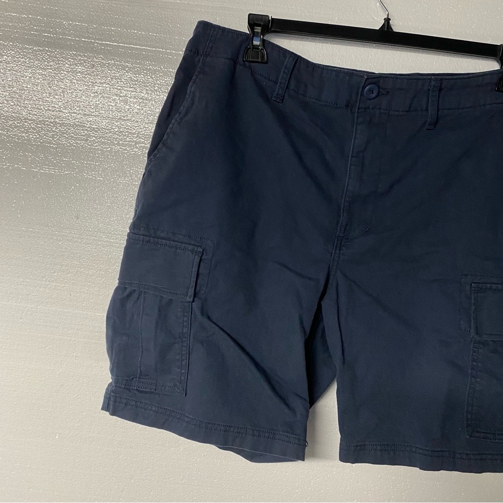 Old Navy Shorts Men 38 Blue Cargo Built in Flex Cotton Spandex High Rise Fit 9 “ - Picture 3 of 9
